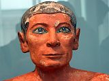 Paris Louvre Antiquities Egypt 2620-2350 BC Seated Scribe 2 Close Up